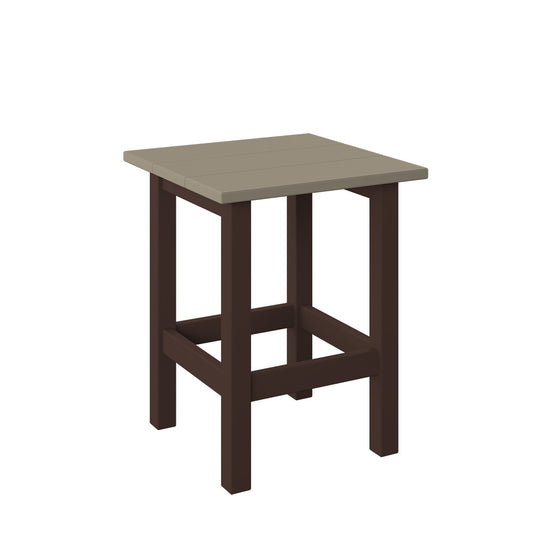 Polybird - Modern End Table weatherwood And Tudor Brown - P66-WW-TB view 1