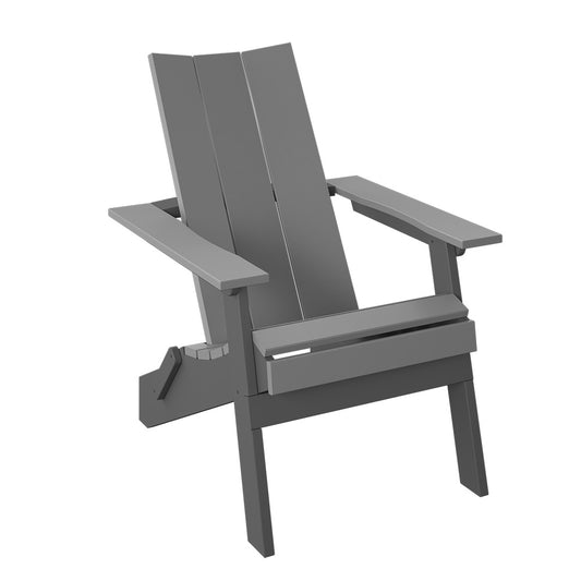 Polybird - Modern Folding Adirondack Light Gray And Charcoal - P61-LG-CH view 1