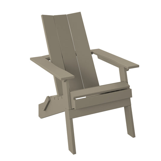 Polybird - Modern Folding Adirondack Weatherwood - P61-WW view 1
