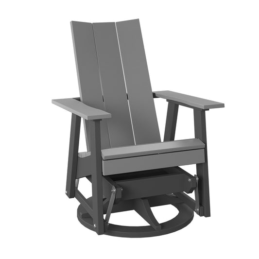Polybird - Modern Swivel Glider Light Gray And Charcoal - P69-LG-CH view 1