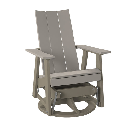 Polybird - Modern Swivel Glider Sand And Weatherwood - P69-SN-WW view 1