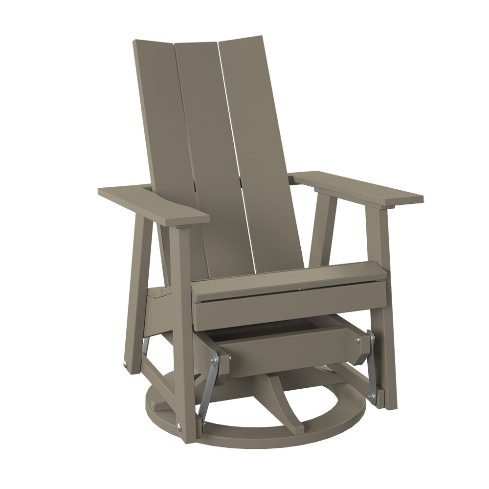 Polybird - Modern Swivel Glider Weatherwood - P69-WW view 1