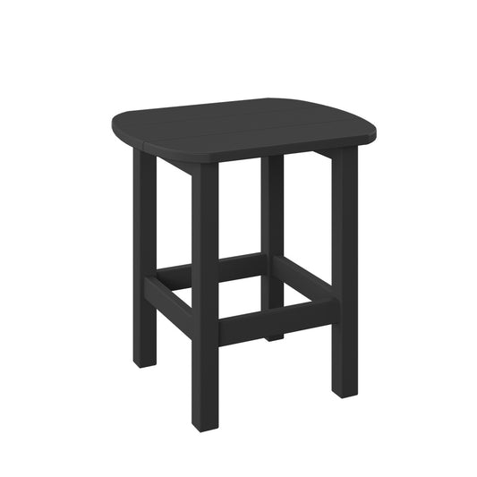 Polybird - Oval End Table Black - P52-BK view 1