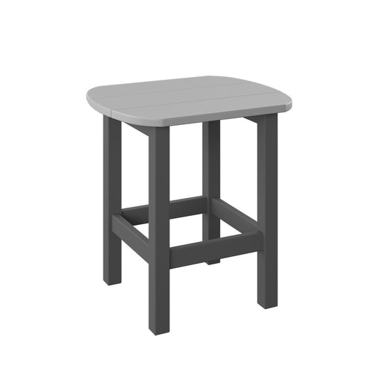 Polybird - Oval End Table Light Gray And Charcoal - P52-LG-CH view 1