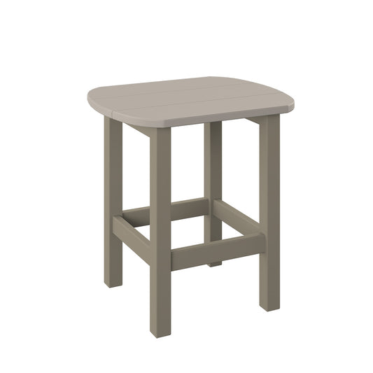 Polybird - Oval End Table Sand And Weatherwood - P52-SN-WW view 1