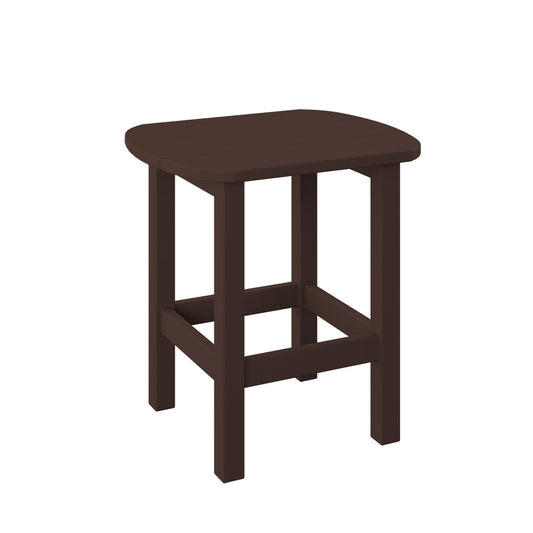 Polybird - Oval End Table Tudor Brown - P52-TB view 1