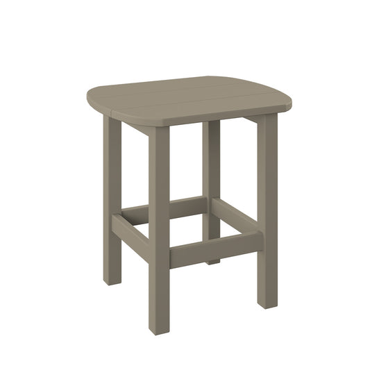 Polybird - Oval End Table Weatherwood - P52-WW view 1