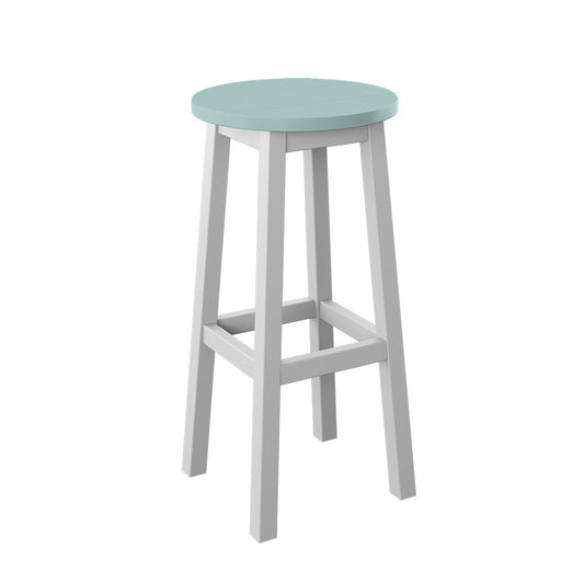 Polybird - Round Bar Stool "Bar Height" Sage And White - P94-B-SG-WT view 1