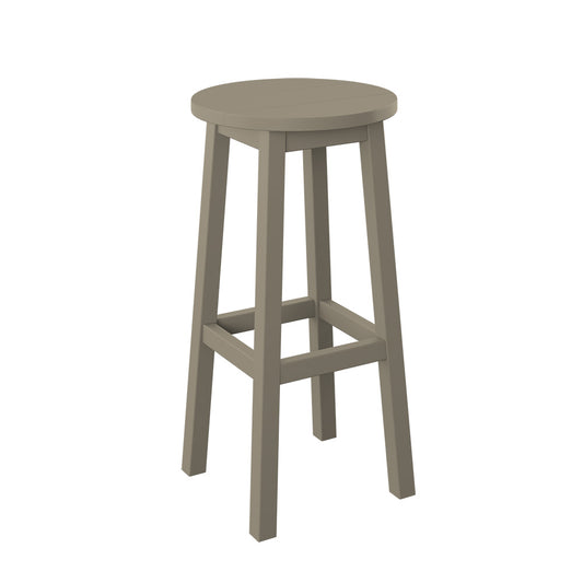 Polybird - Round Bar Stool "Bar Height" Weatherwood - P94-B-WW view 1