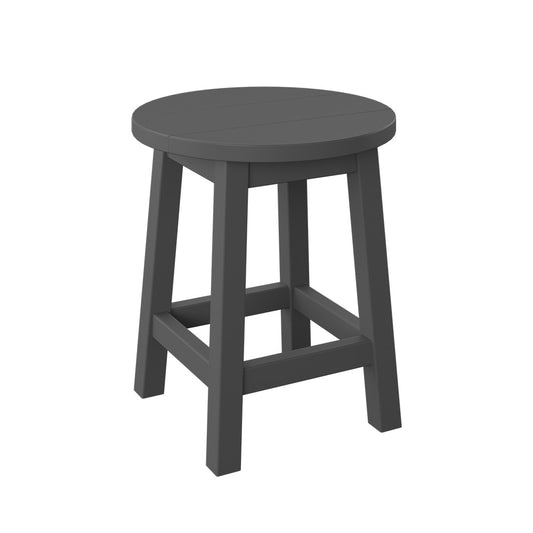 Polybird - Round Bar Stool Charcoal - P94-R-CH view 1