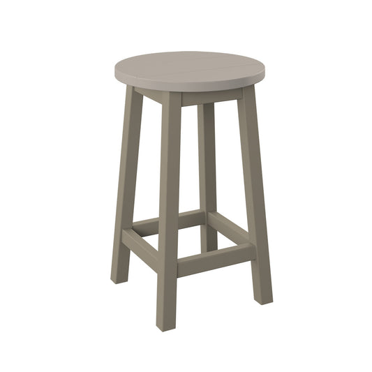 Polybird - Round Bar Stool "Counter Height" Sand And Weatherwood - P94-C-SN-WW view 1