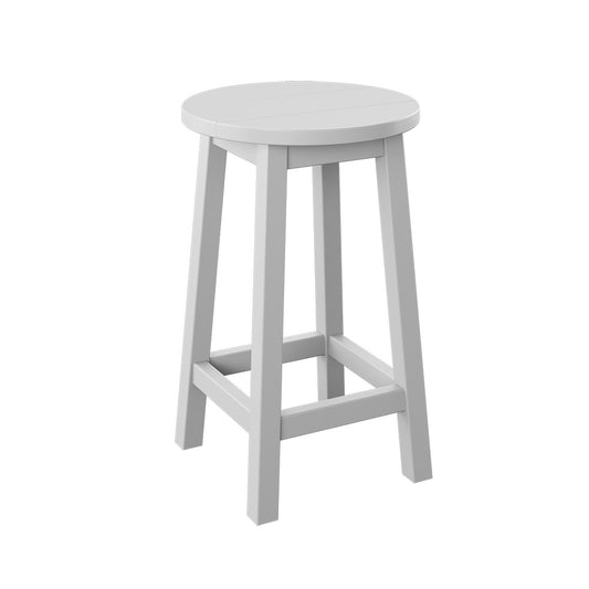 Polybird - Round Bar Stool "Counter Height" White - P94-C-WT view 1