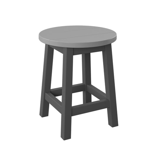 Polybird - Round Bar Stool Light Gray And Charcoal - P94-R-LG-CH view 1