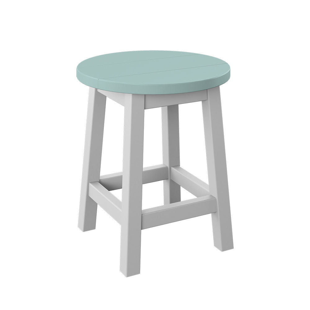 Polybird - Round Bar Stool Sage And White - P94-R-SG-WT view 1