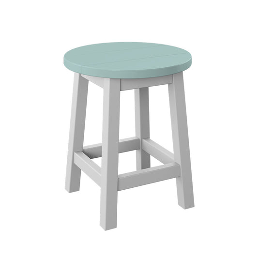 Polybird - Round Bar Stool Sage And White - P94-R-SG-WT view 1