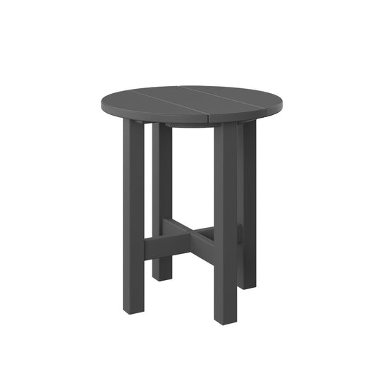 Polybird - Round End Table Charcoal - P53-CH view 1