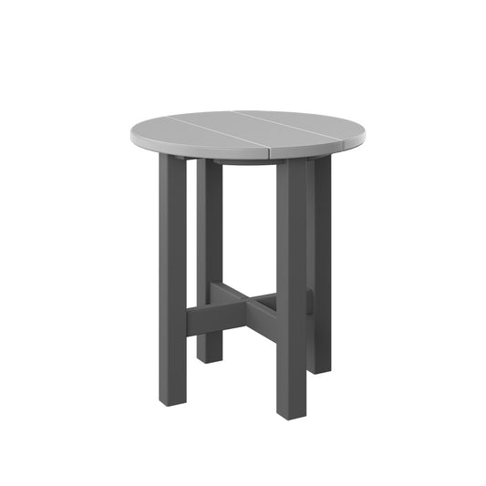 Polybird - Round End Table Light Gray And Charcoal - P53-LG-CH view 1