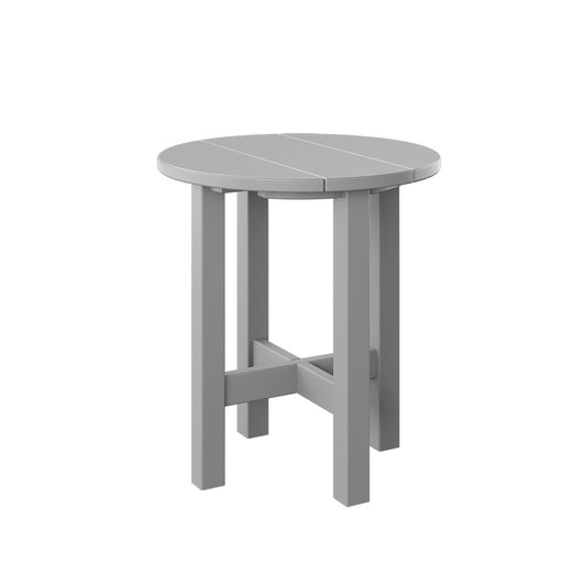 Polybird - Round End Table Light Gray - P53-LG view 1