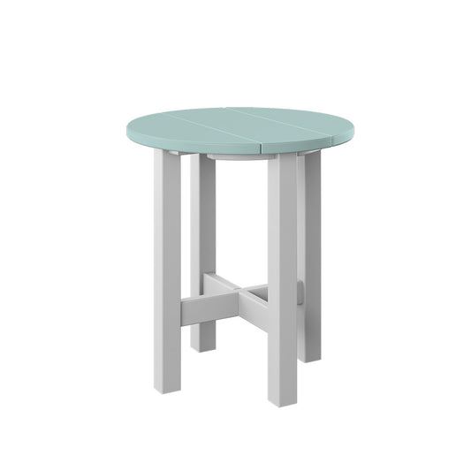 Polybird - Round End Table Sage And White - P53-SG-WT view 1