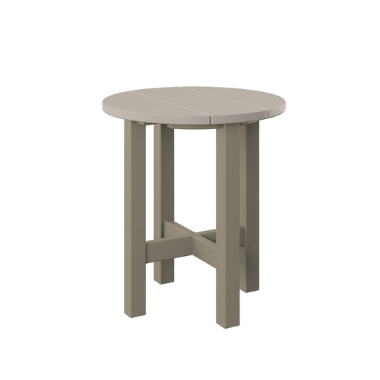 Polybird - Round End Table Sand And Weatherwood - P53-SN-WW view 1