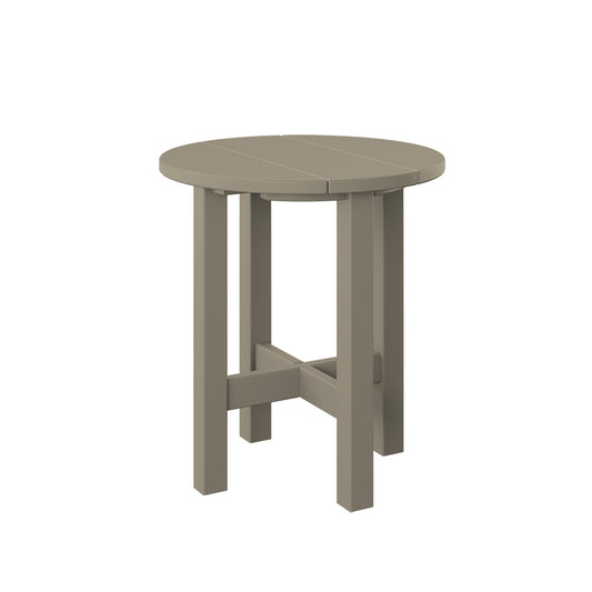 Polybird - Round End Table Weatherwood - P53-WW view 1