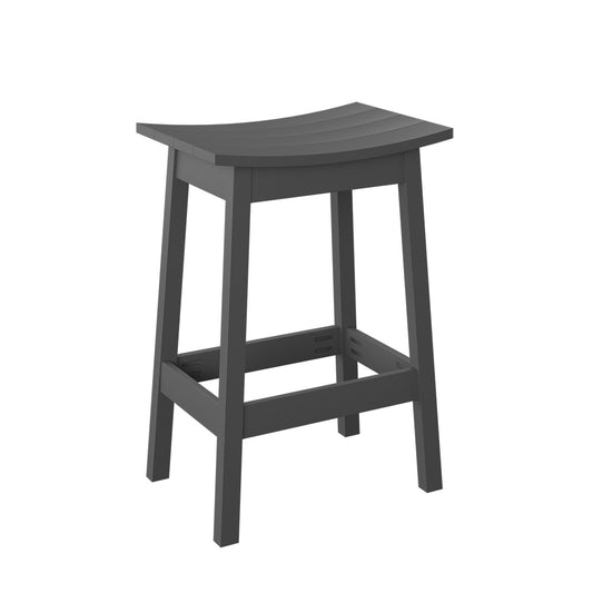 Polybird - Saddle Stool "Bar Height" Charcoal - P93-B-CH view 1