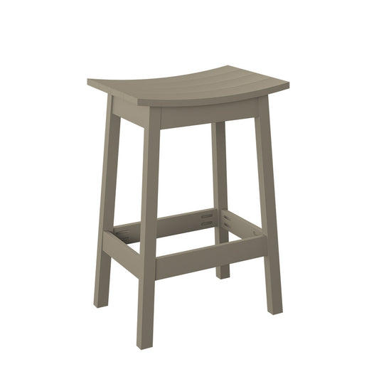 Polybird - Saddle Stool "Bar Height" Weatherwood - P93-B-WW view 1