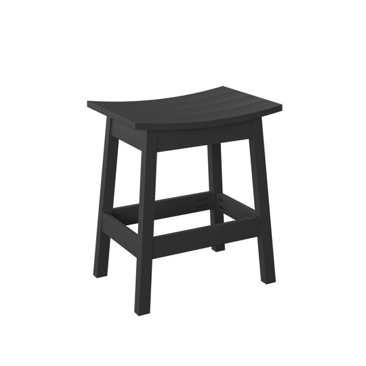 Polybird - Saddle Stool "Counter Height" Black - P93-C-BK view 1