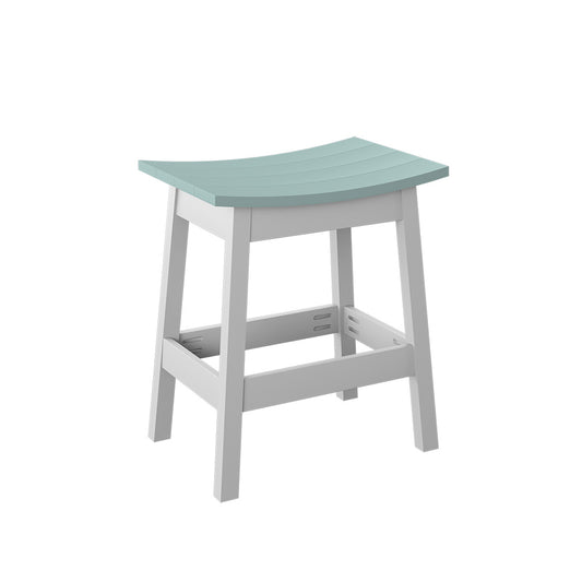Polybird - Saddle Stool "Counter Height" Sage And White - P93-C-SG-WT view 1