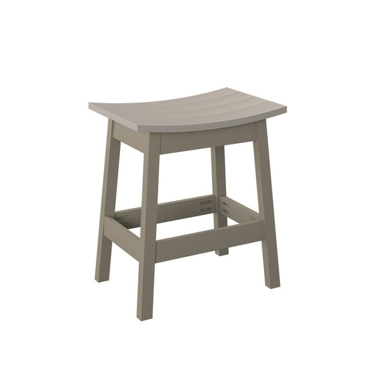 Polybird - Saddle Stool "Counter Height" Sand And Weatherwood - P93-C-SN-WW view 1