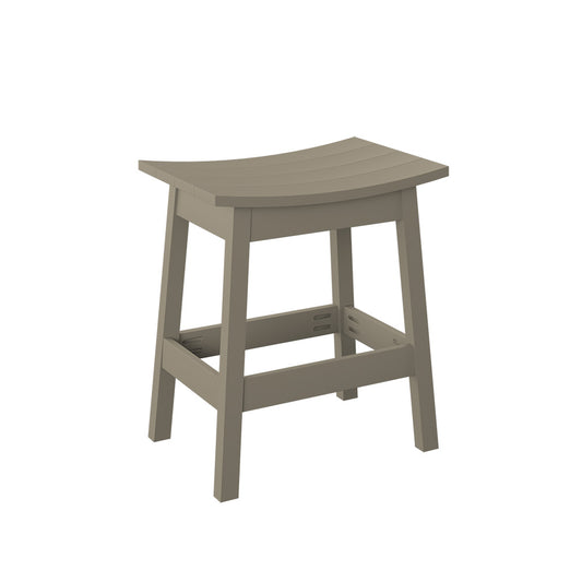 Polybird - Saddle Stool "Counter Height" Weatherwood - P93-C-WW view 1