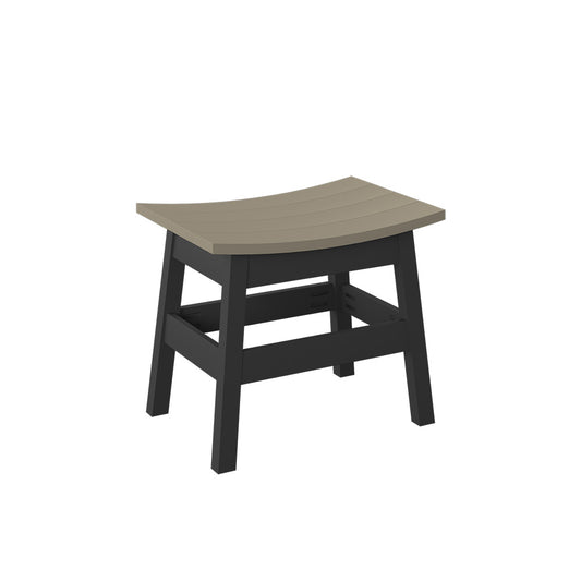 Polybird - Saddle Stool Weatherwood And Black - P93-R-WW-BK view 1