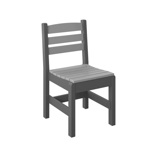  Polybird - Side Chair "Regular Height" Light Gray And Charcoal - P10-R-LG-CH view 1