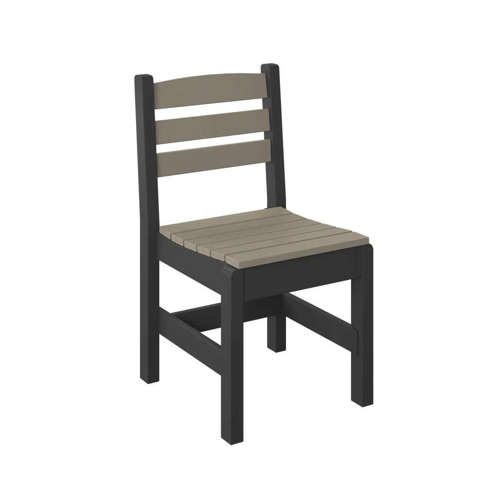  Polybird - Side Chair "Regular Height" Weatherwood And Black - P10-R-WW-BK view 1
