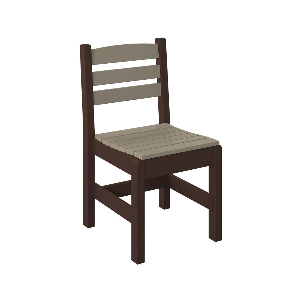  Polybird - Side Chair "Regular Height" Weatherwood And Tudor Brown - P10-R-WW-TB view 1