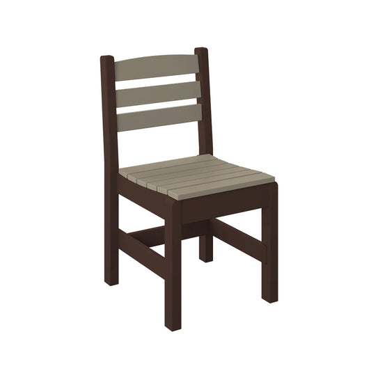  Polybird - Side Chair "Regular Height" Weatherwood And Tudor Brown - P10-R-WW-TB view 1
