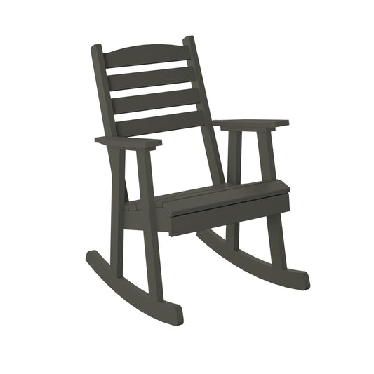 Polybird - Slat Back Rocking Chair Coffee - P77-CF view 1