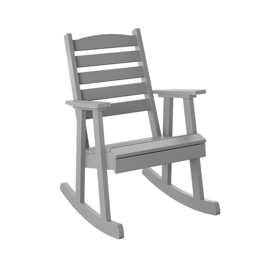 Polybird - Slat Back Rocking Chair Light Gray - P77-LG view 1