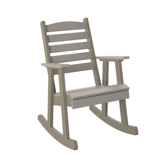 Polybird - Slat Back Rocking Chair Sand And Weatherwood - P77-SN-WW view 1