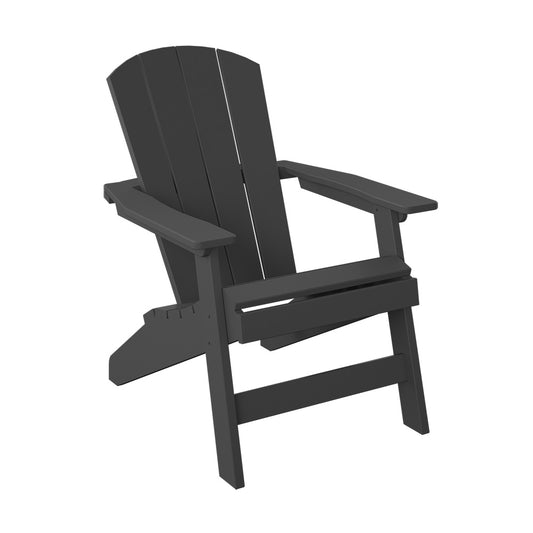 Polybird - Stationary Adirondack Chair Black - P1-BK view 1