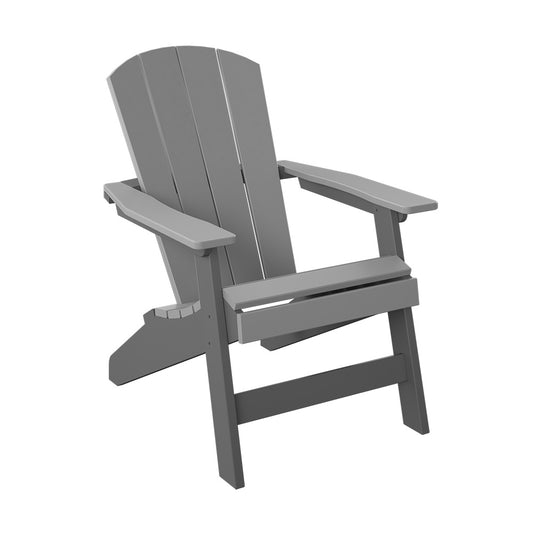 Polybird - Stationary Adirondack Chair Light Gray And Charcoal - P1-LG-CH view 1