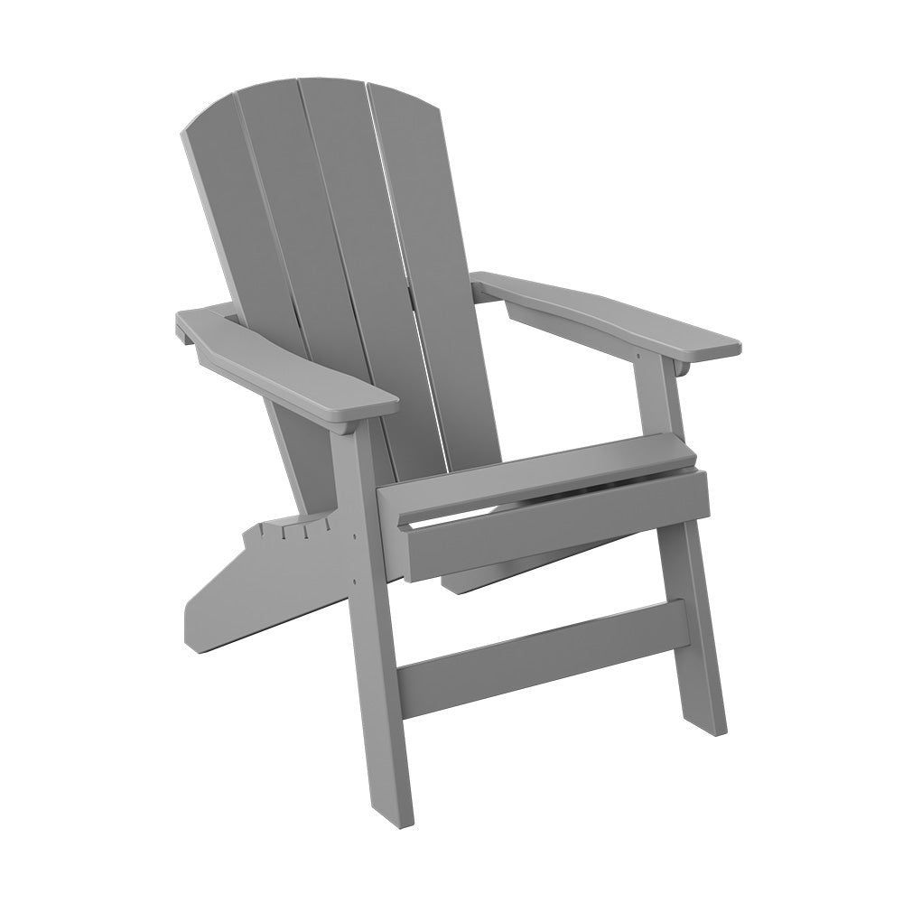 Polybird - Stationary Adirondack Chair Light Gray - P1-LG view 1