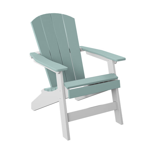 Polybird - Stationary Adirondack Chair Sage And White - P1-SG-WT view 1