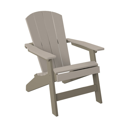 Polybird - Stationary Adirondack Chair Sand And Weatherwood - P1-SN-WW view 1