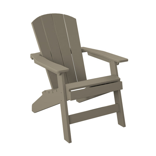 Polybird - Stationary Adirondack Chair Weatherwood - P1-WW view 1