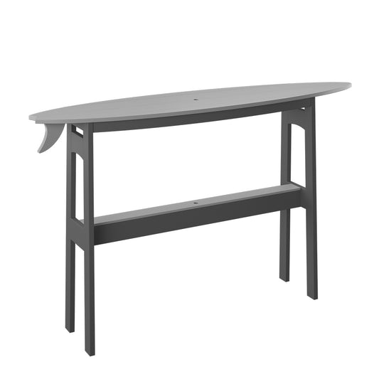 Polybird - Surfboard 72" Table Bar Height Light Gray And Charcoal - P88-B-LG-CH view 1