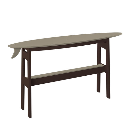 Polybird - Surfboard 72" Table Counter Height Weatherwood And Tudor Brown - P88-C-WW-TB view 1
