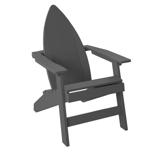 Polybird - Surfboard Adirondack-Nose Chair Charcoal - P81-CH view 1