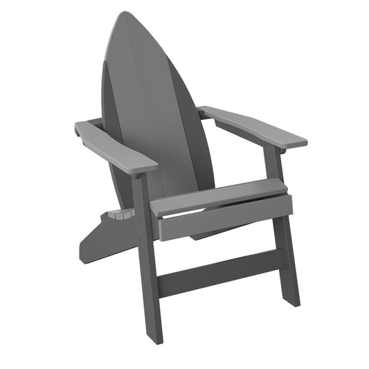 Polybird - Surfboard Adirondack-Nose Chair Light Gray And Charcoal - P81-LG-CH view 1