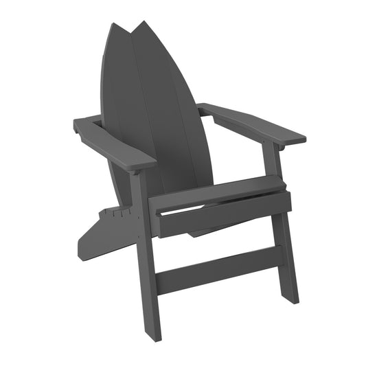 Polybird - Surfboard Adirondack-Tail Chair Charcoal - P80-CH view 1